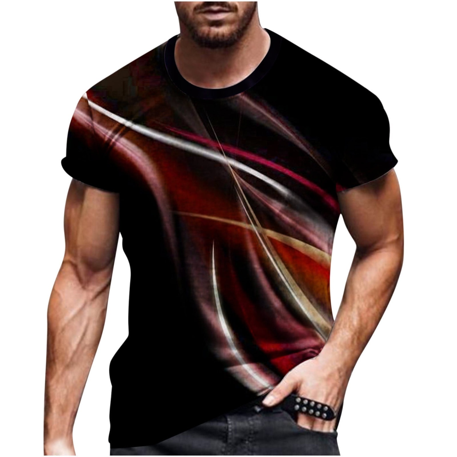 3d t shirt design Bulan 2 D Print T Shirt for Mens Fashion D Graphic Tees Tshirt Streetwear Short  Sleeve with Designs Pullover Fitness Sports Tee Top