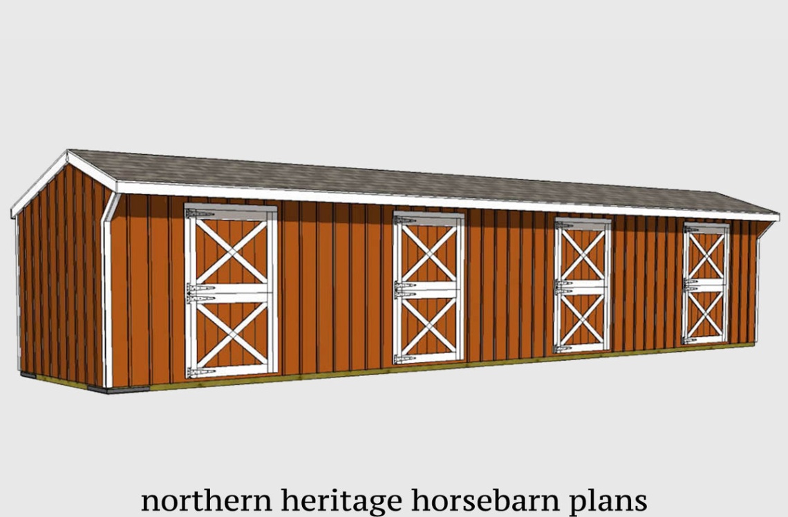 4 stall horse barn designs Bulan 3 x Horse Barn Plan-  stall